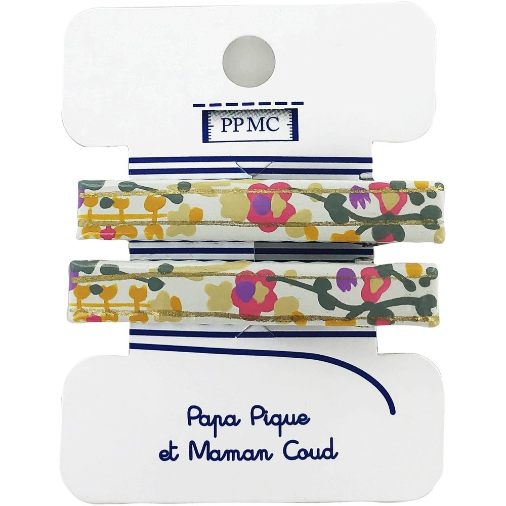 Barrette Croco Moyenne Mimosa Jaune Rose Cr050