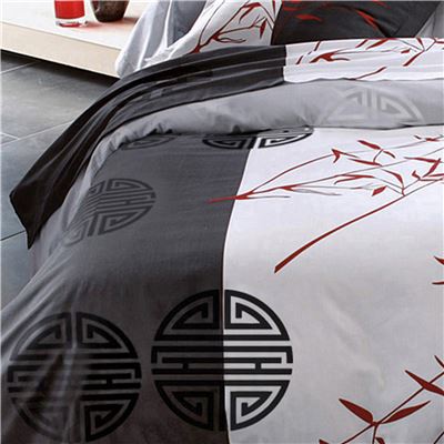 Linge de lit motif bambous - BECQUET CRÉATION