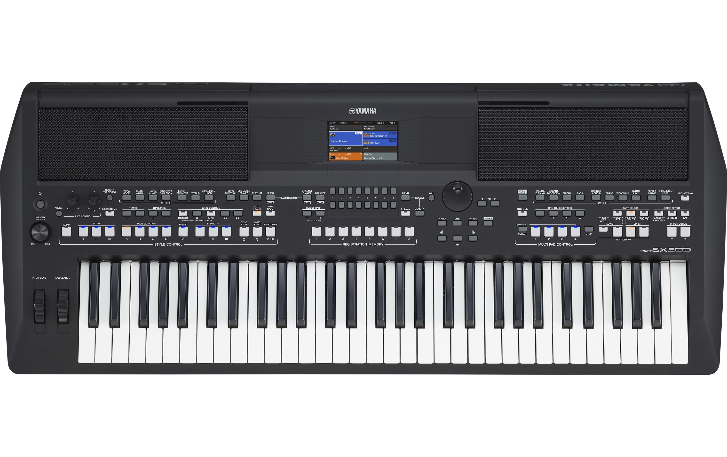 Workstation PSR-SX600<br>Keyboard für hochwertige musikalische Erlebnisse