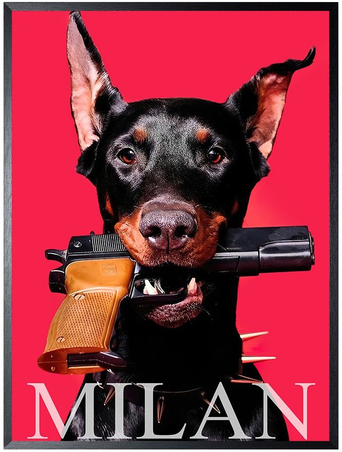 Art Print Dog Pistol FA-217