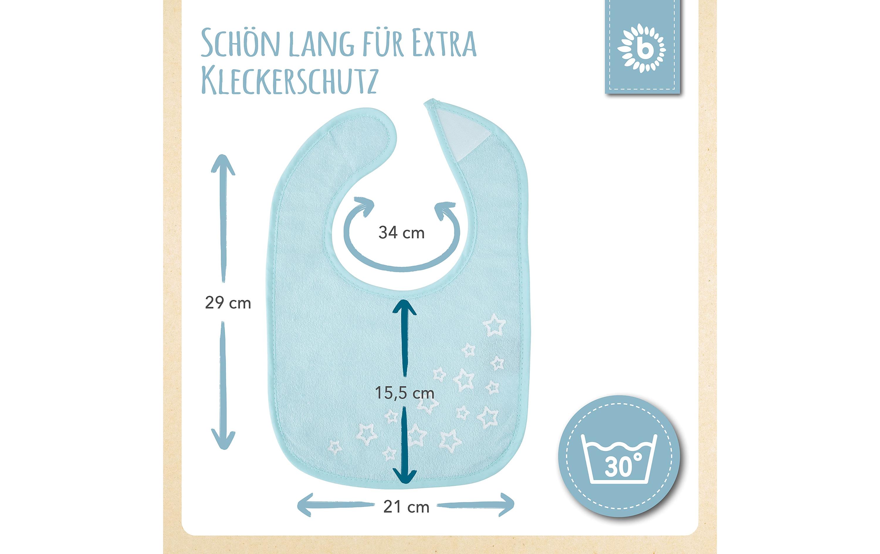 Lätzchen 5er Set, Petrol 30 x 21 cmLätzchen-Set