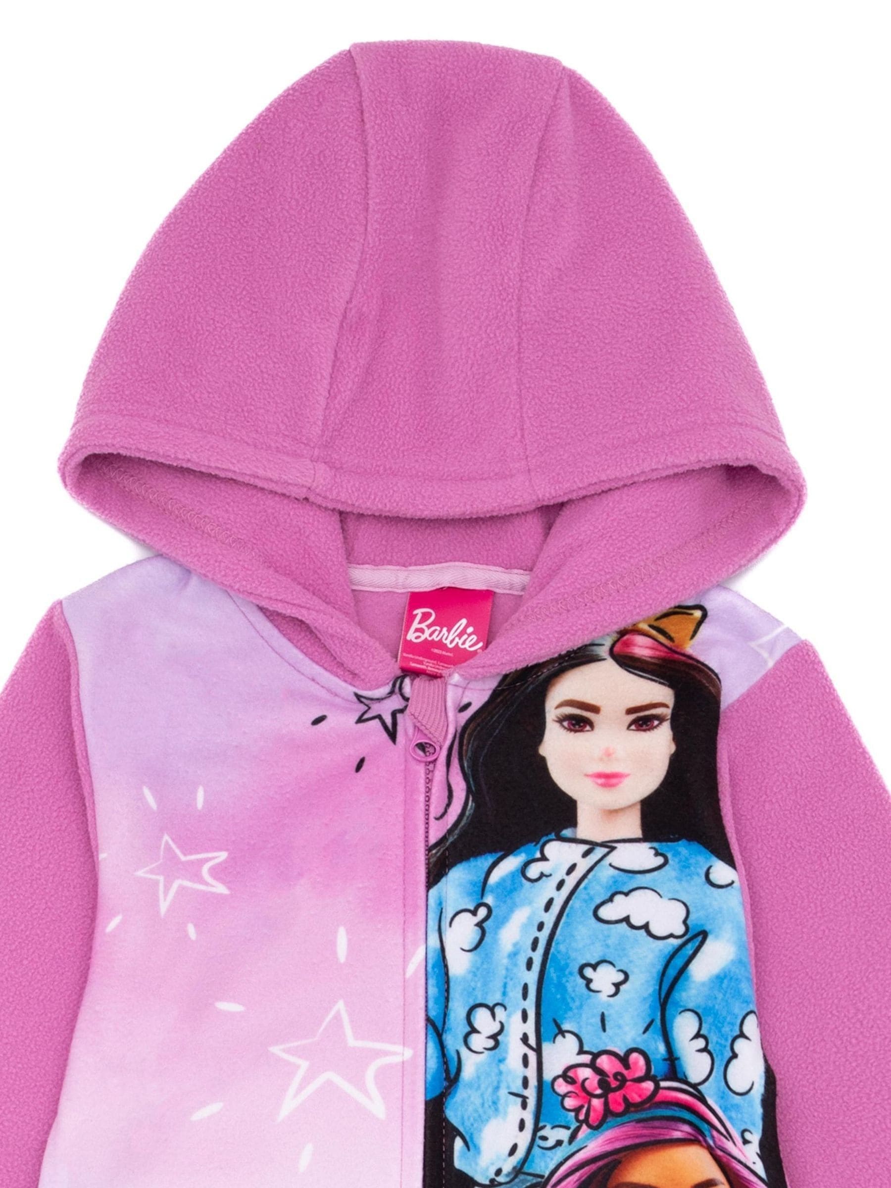 Roze met Barbie - Vanilla Underground uniseks fleece all-in-one voor kinderen