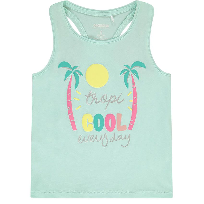 Débardeur en jersey avec print fantaisie pour fille - Vert