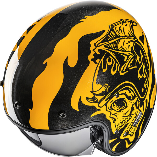 HJC - Casque V31 Flame MC3 / Jaune / Noir / Pailleté