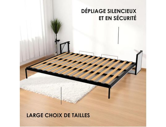 WALLBEDKING - Lit escamotable murphy - 200cm x 160cm - horizontal - studio