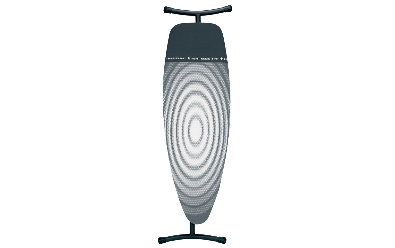 Bügeltisch mit hitzebeständiger Parkzone, Titan Oval<br>Bügelbrett D, 135 cm x 45 cm
