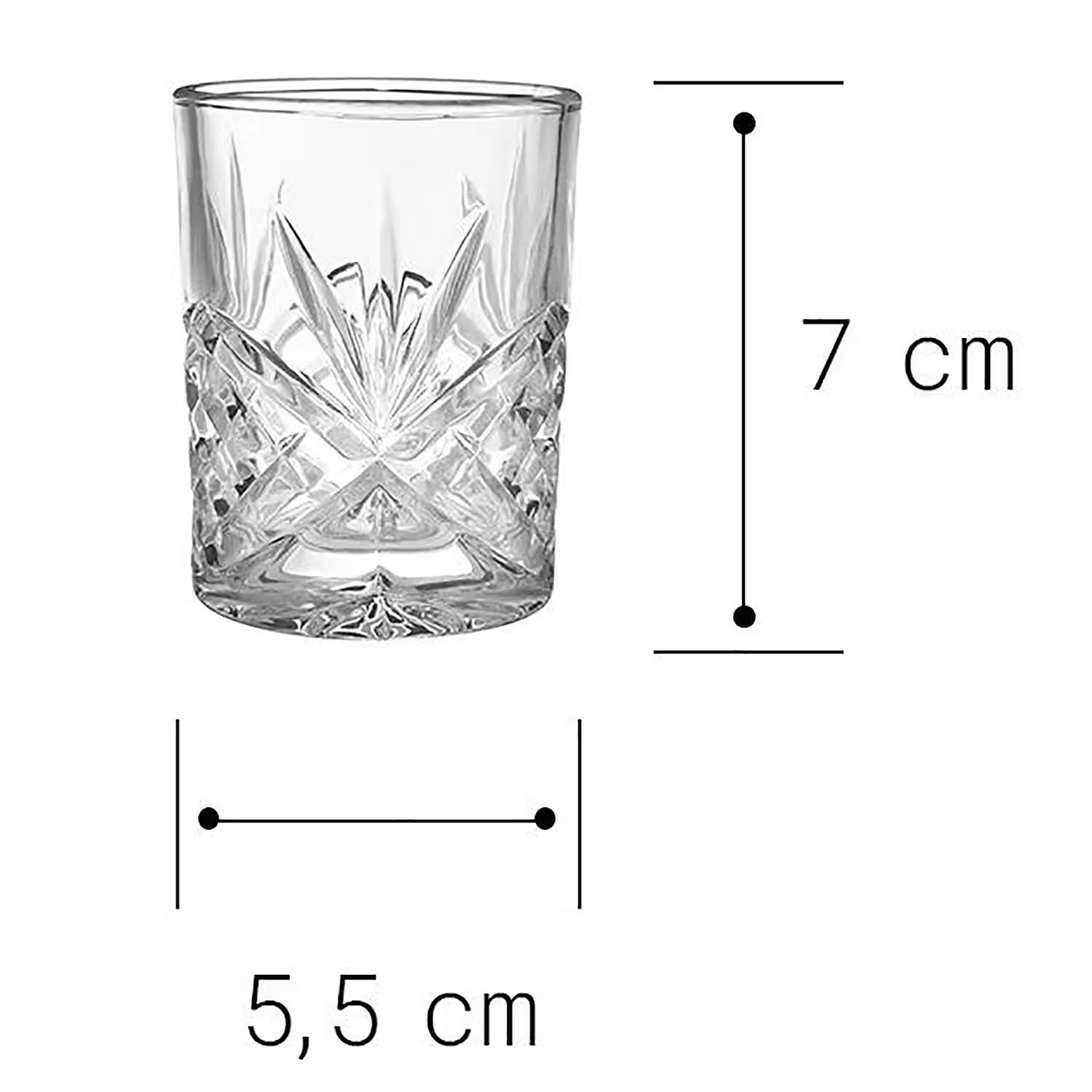 CRYSTAL CLUB Shotglas 6er-Set