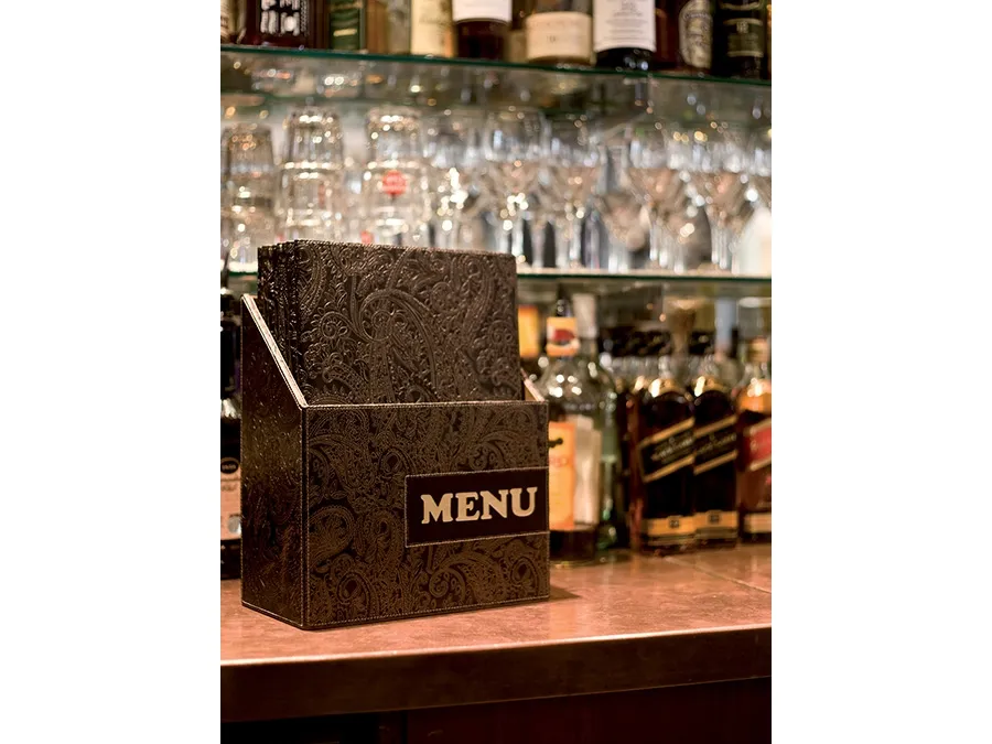 Securit® 10 stk A4 PAISLEY DESIGN menuomslag i boks