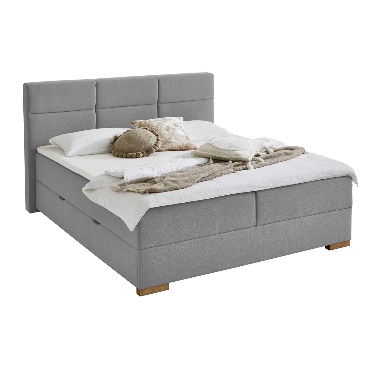 Boxspringbett Lago 180x200 Grau
