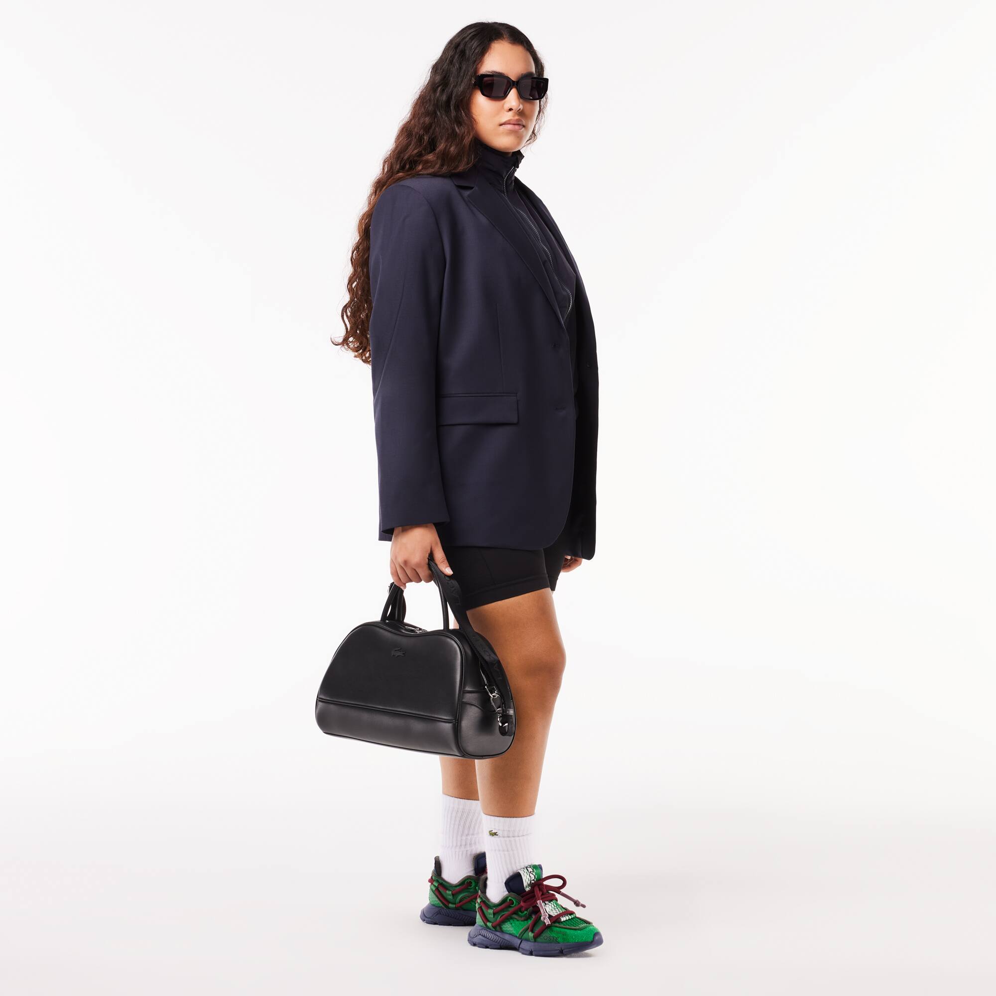 Veste courte Sportsuit zippée en nylon à capuche Manteaux & Vestes - Bleu - Lacoste - Femme
