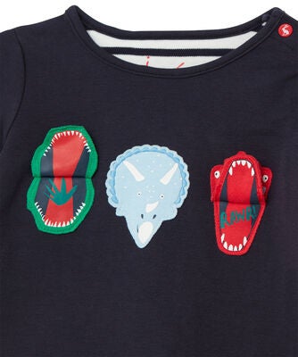 Tom Joule Chomp T-shirt, Navy Dinosaur