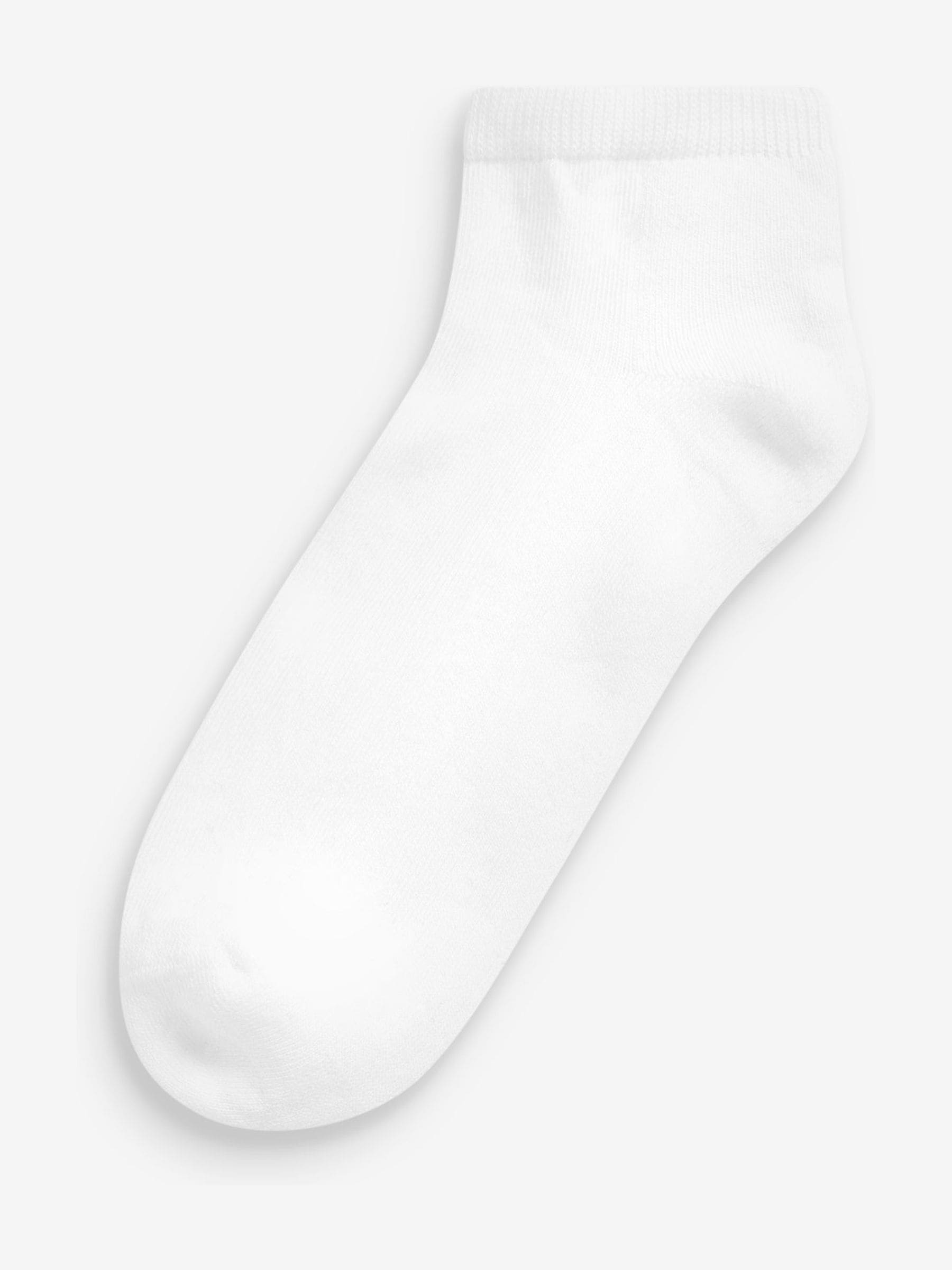 Wit - 4 paar sneakersokken met verdikte zool