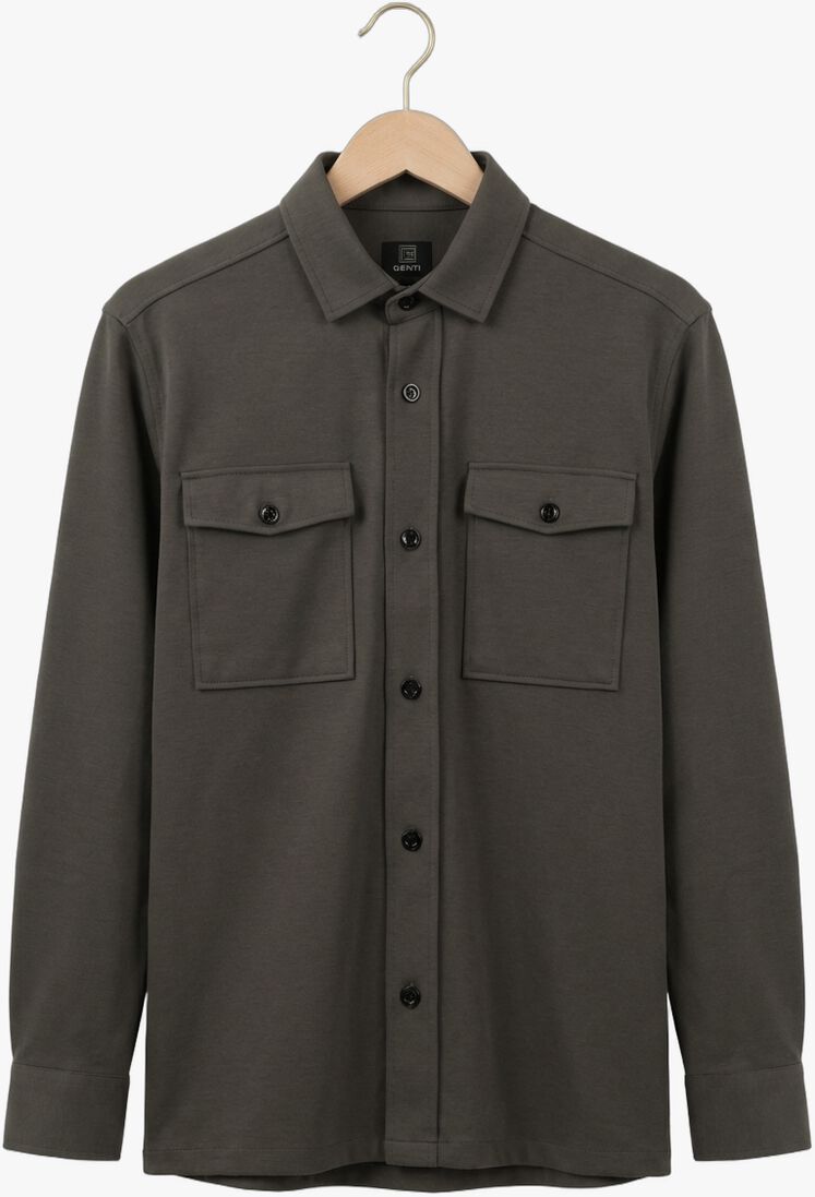 taupe genti overshirt midtown relaxed fit