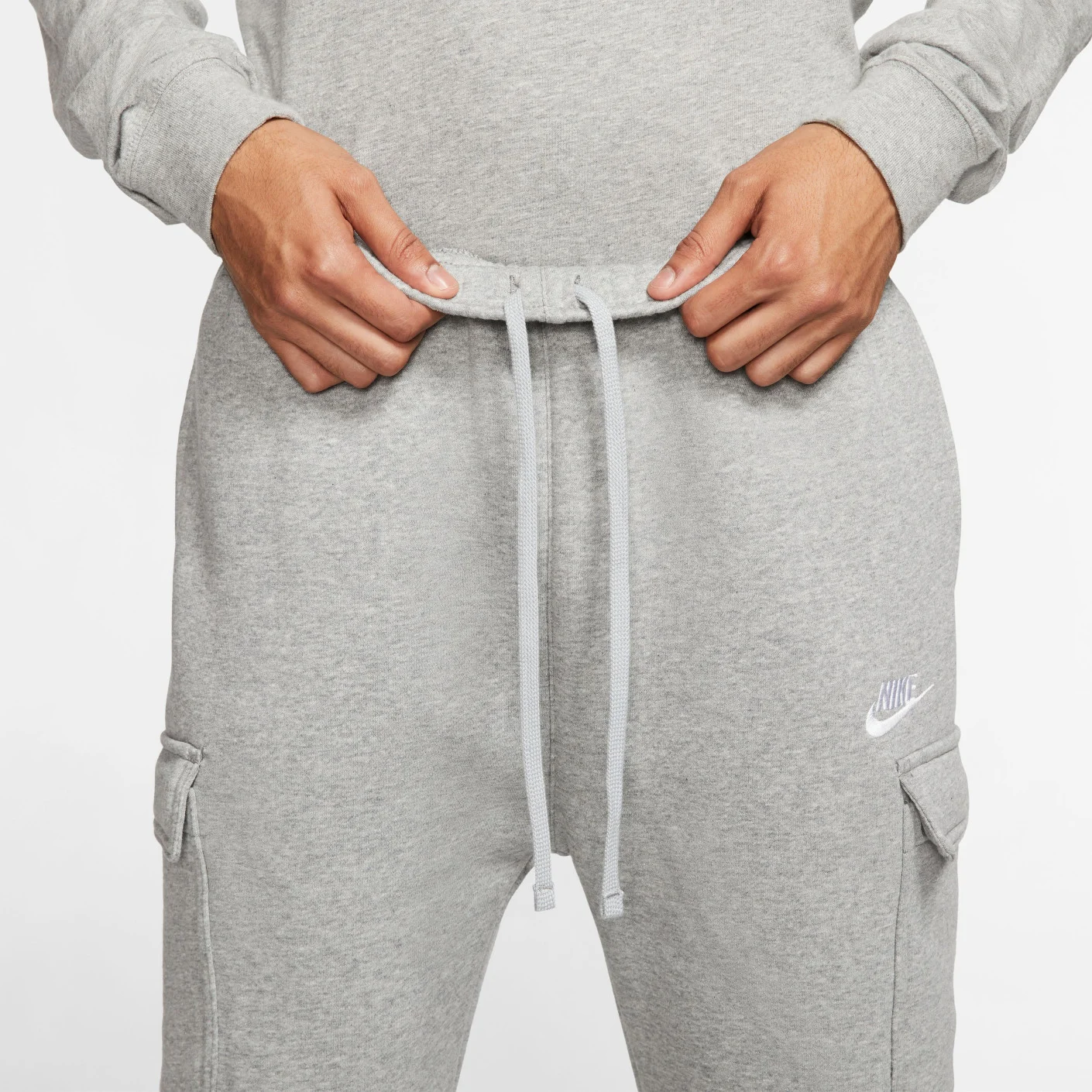 Nike Sportswear Club Fleece Cargobroek Grijs Wit
