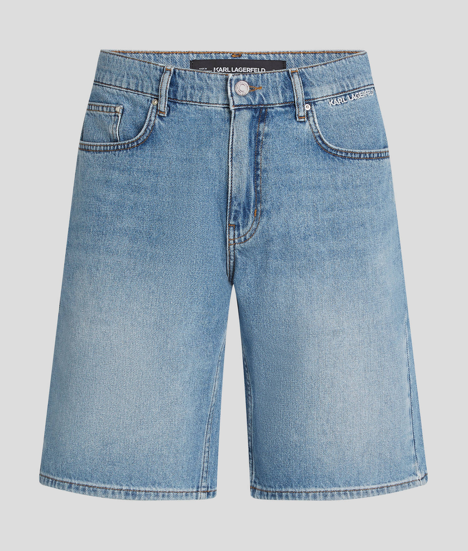SHORT EN JEAN DÉLAVÉ - Bleu moyen Denim Wash