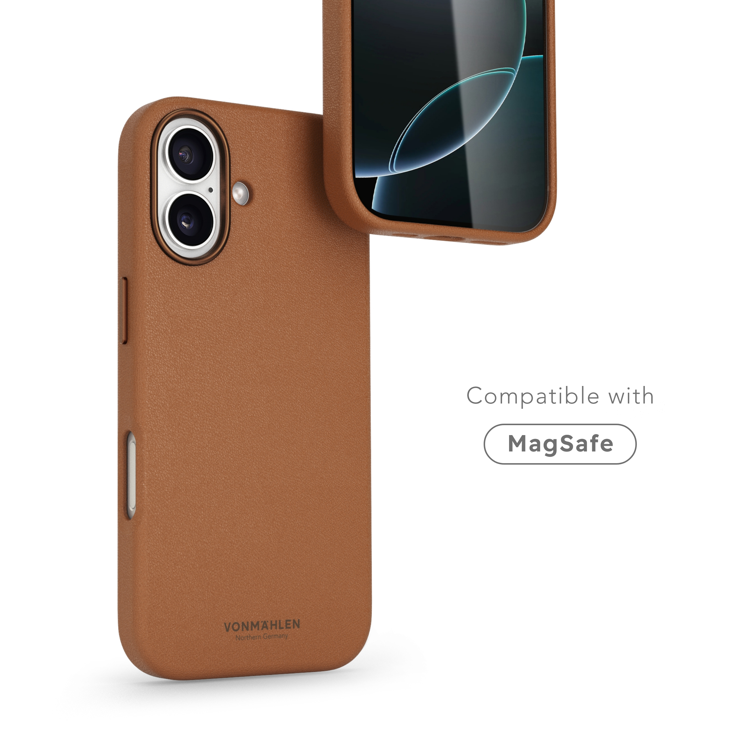 iPhone 17 MagSafe Schutzhülle Like Leather Case aus Recycelten Materialien (ELC00020) - Braun