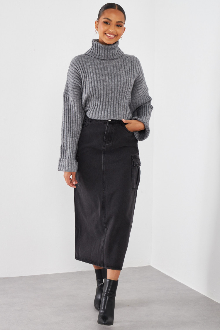 Jupe en jean noir