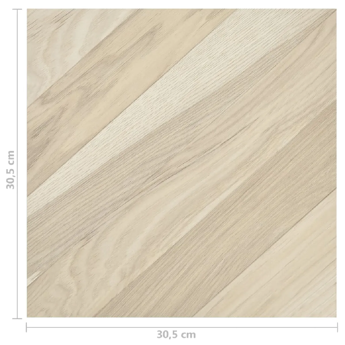 vidaXL Planches de plancher autoadhésives - Beige rayé
