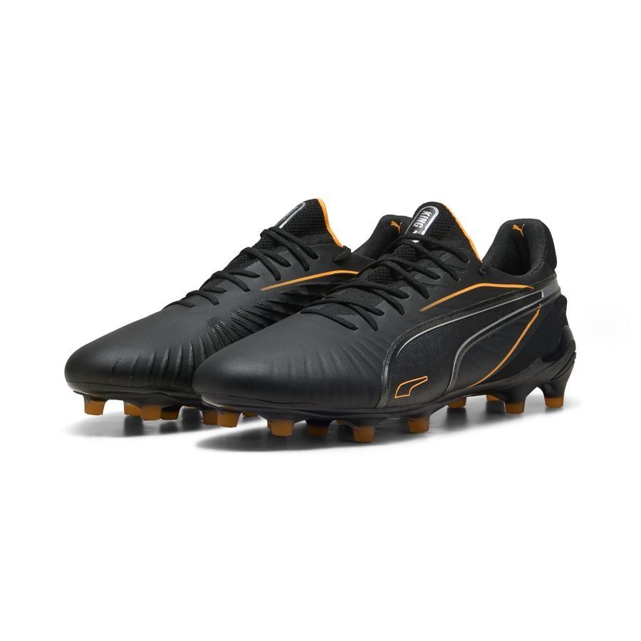 PUMA King Ultimate FG/AG Eclipse - Noir/Heat Fire/Argenté