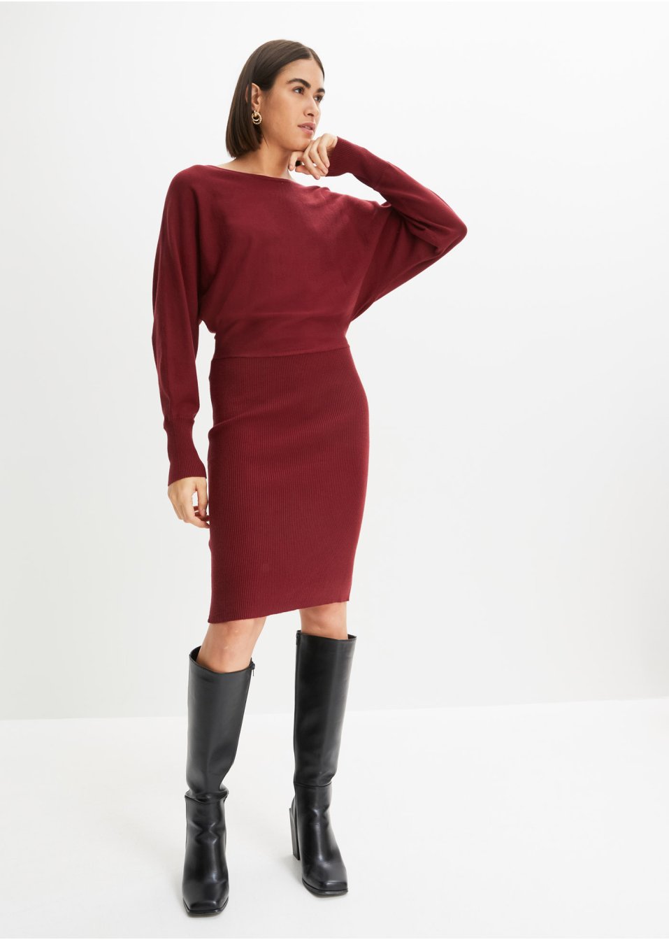 Robe en maille à laçage