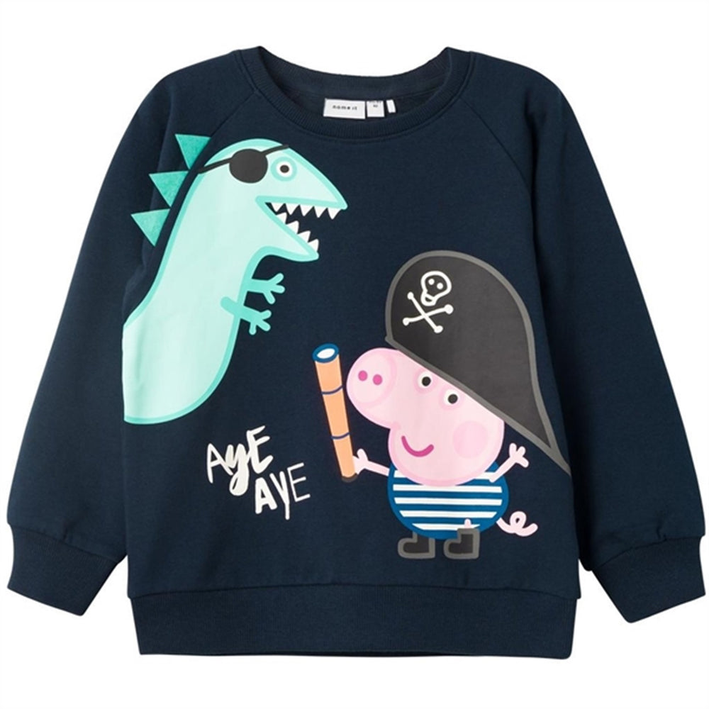 Køb Name it Dark Sapphire Madden Gurli Gris Sweatshirt