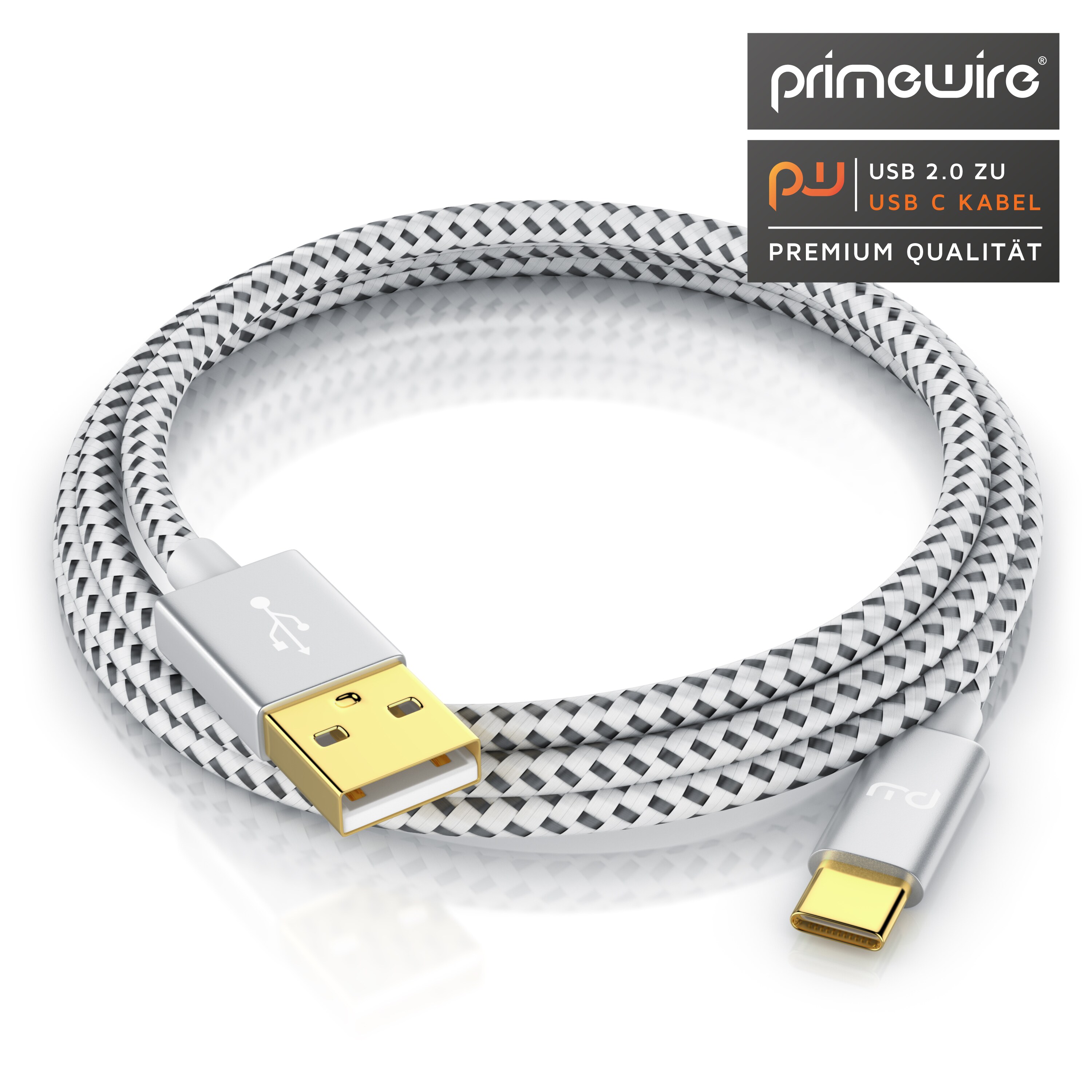 Primewire USB-C 3.1 zu USB 3.0 Typ A Kabel, Ladekabel, Datenkabel, Adapterkabel für Smartphone & Tablet - 2m