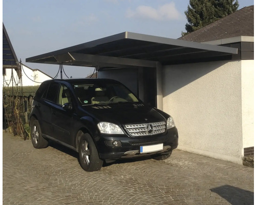 Ximax Neo enkele carport, type 90, geanodiseerd aluminium, 276x495 cm, RVS-look