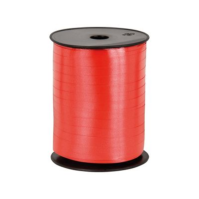 Logistipack - Bolduc brillant - ruban d'emballage 7 mm x 500 m - rouge
