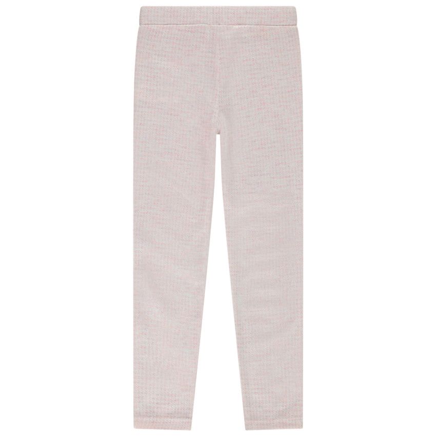 Jegging en milano motif pied-de-poule pour fille - Ecru