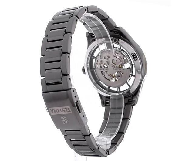 Festina Mens Festina Black Automatic Skeleton Watch