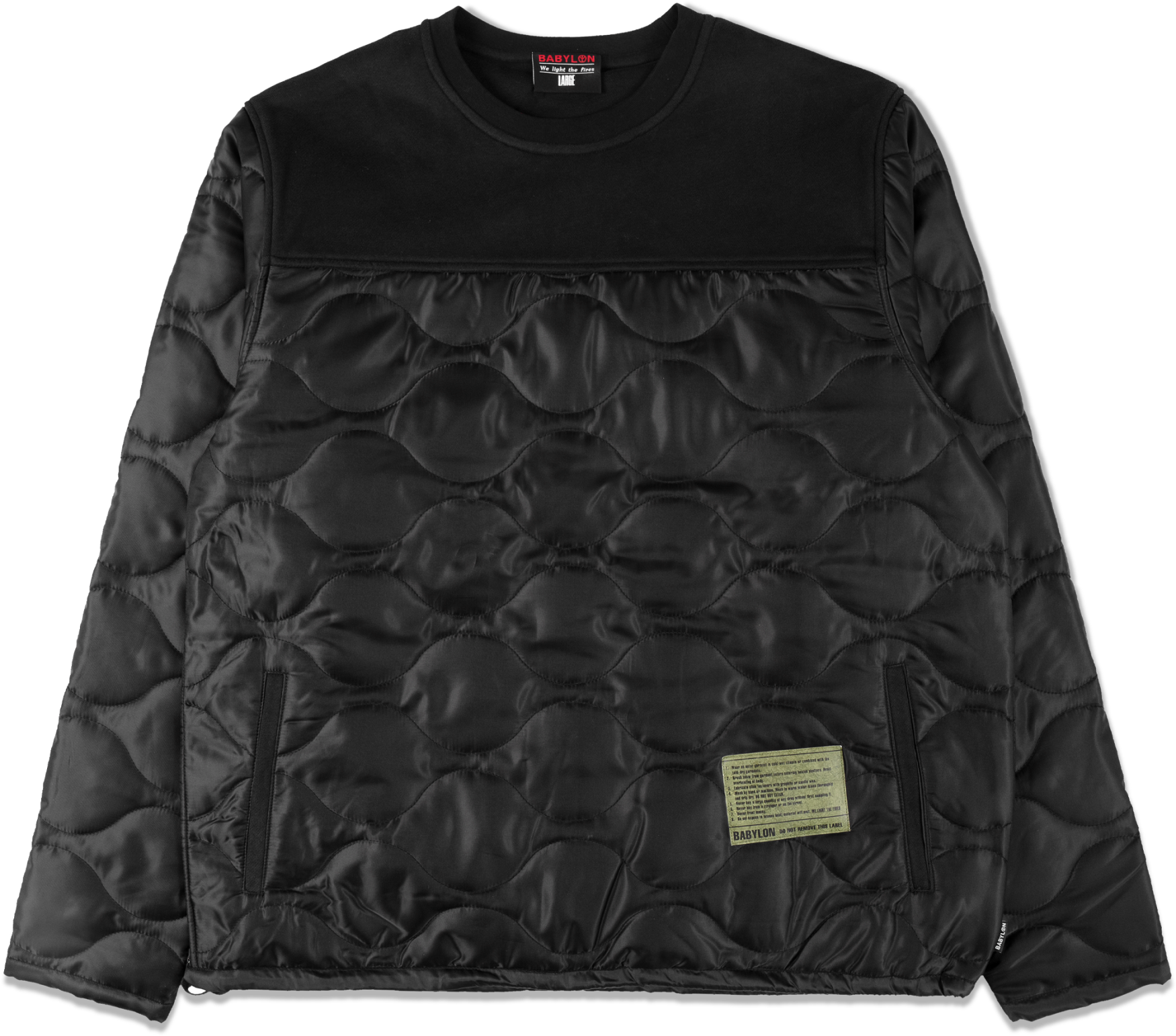 Babylon LA LA Quilted Sweatshirt Schwarz