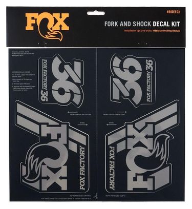 Kit Stickers Fox Racing Shox Heritage Noir Stealth