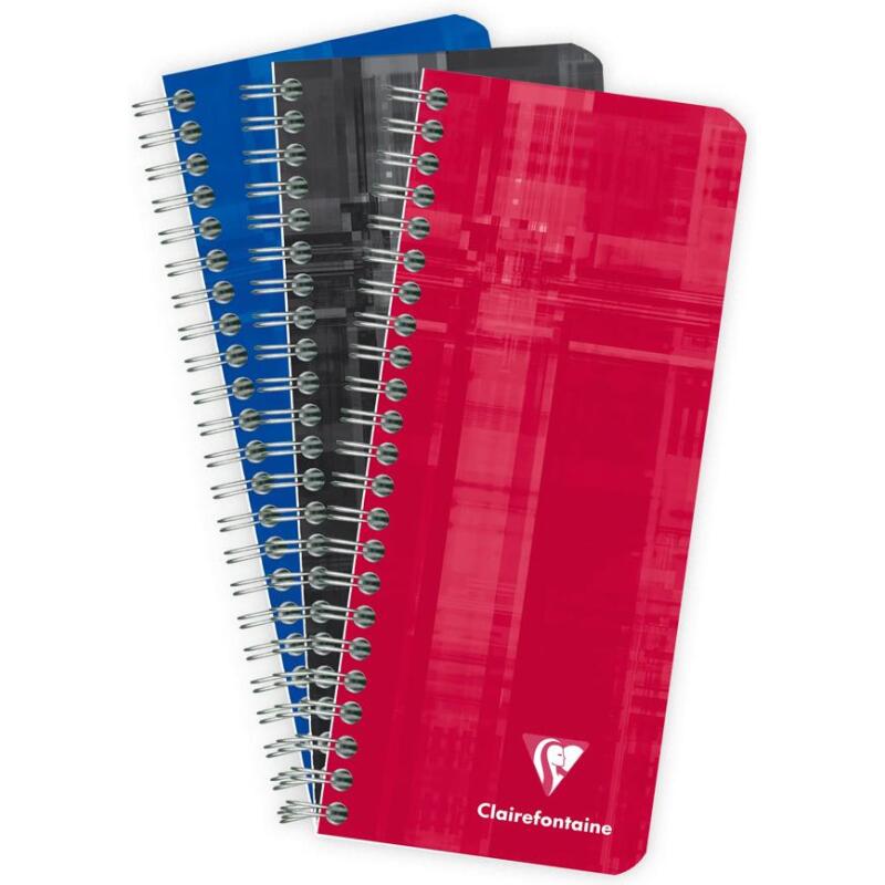Carnet reliure intégrale 8,5x20cm 180 pages petits carreaux - Assortis