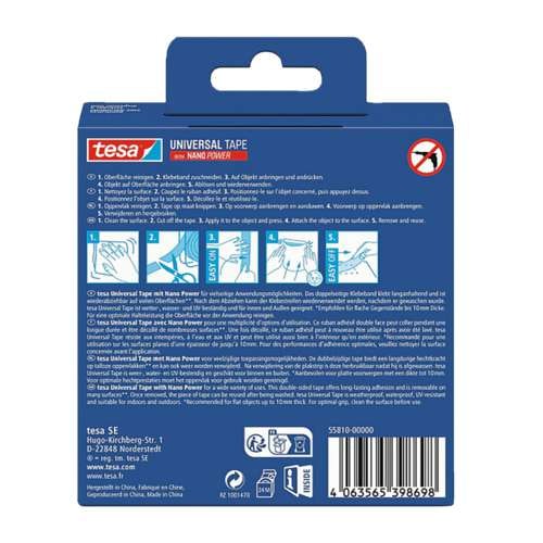 tesa® Universal doppelseitiges Klebeband mit Nano Power