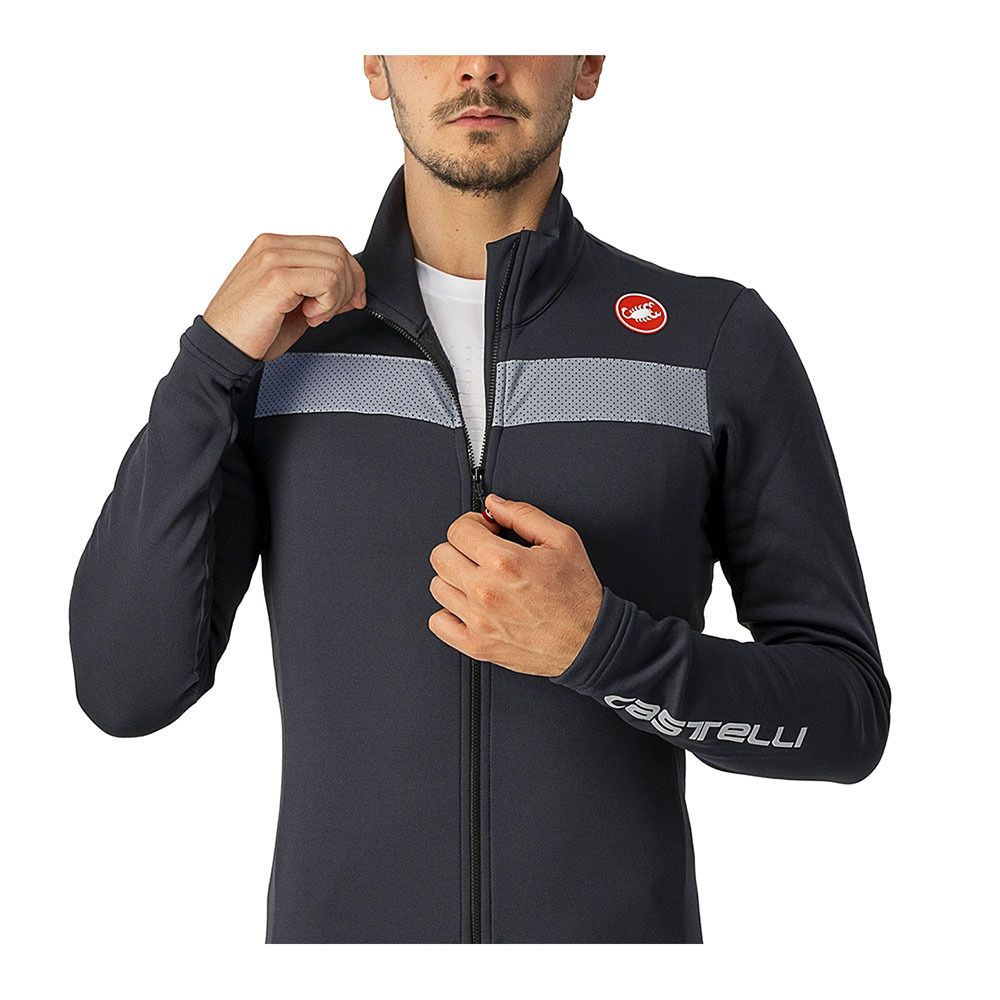 Castelli PURO 3 FZ - Maillot Homme savile blue/silver reflex