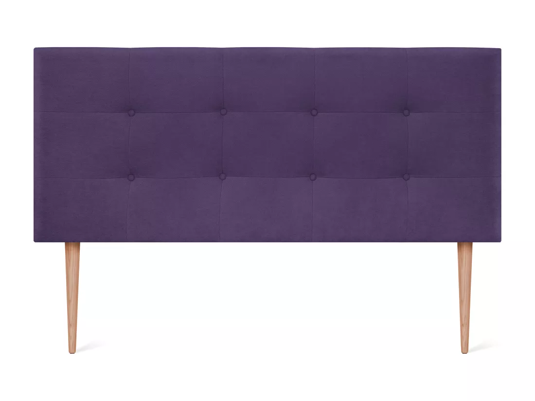 DHOME Tête de lit en tissu Aqualine Capitoné 160x115cm avec pieds Lits 150/160 - Lila