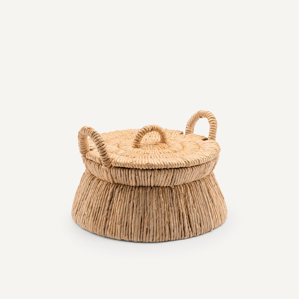 AM.PM<br>Cesta com tampa, em casca de bananeira trançada, Caja