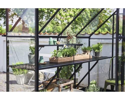 Tafel Hallen voor kas Qube 88 244,7 x 64 cm zwart