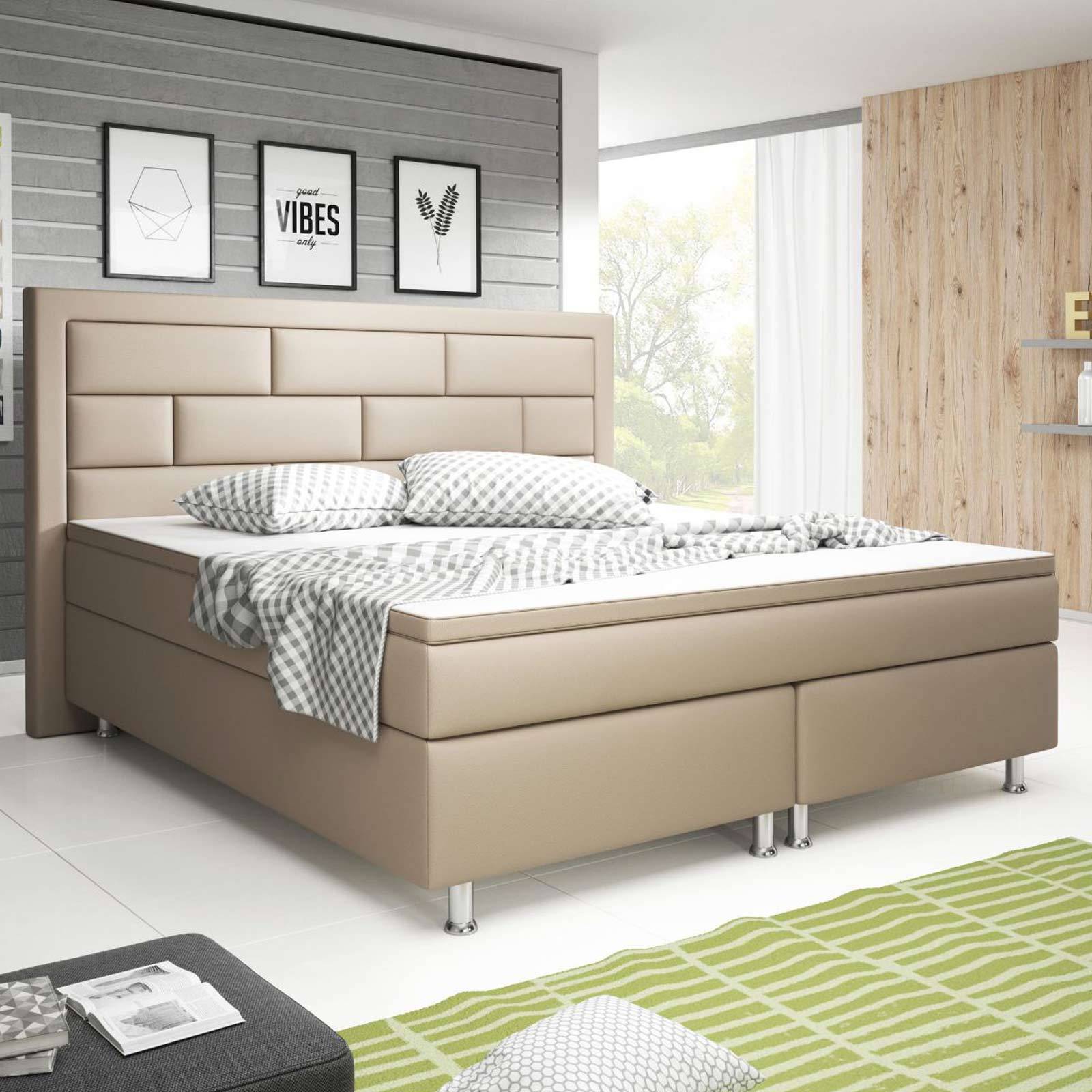 Boxspringbett - muddy - H3 - 180x200 cm