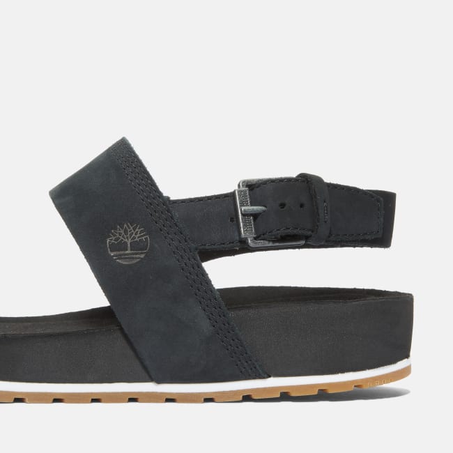 Sandalo a Doppia Fascia Malibu Waves da Donna in                colore nero
