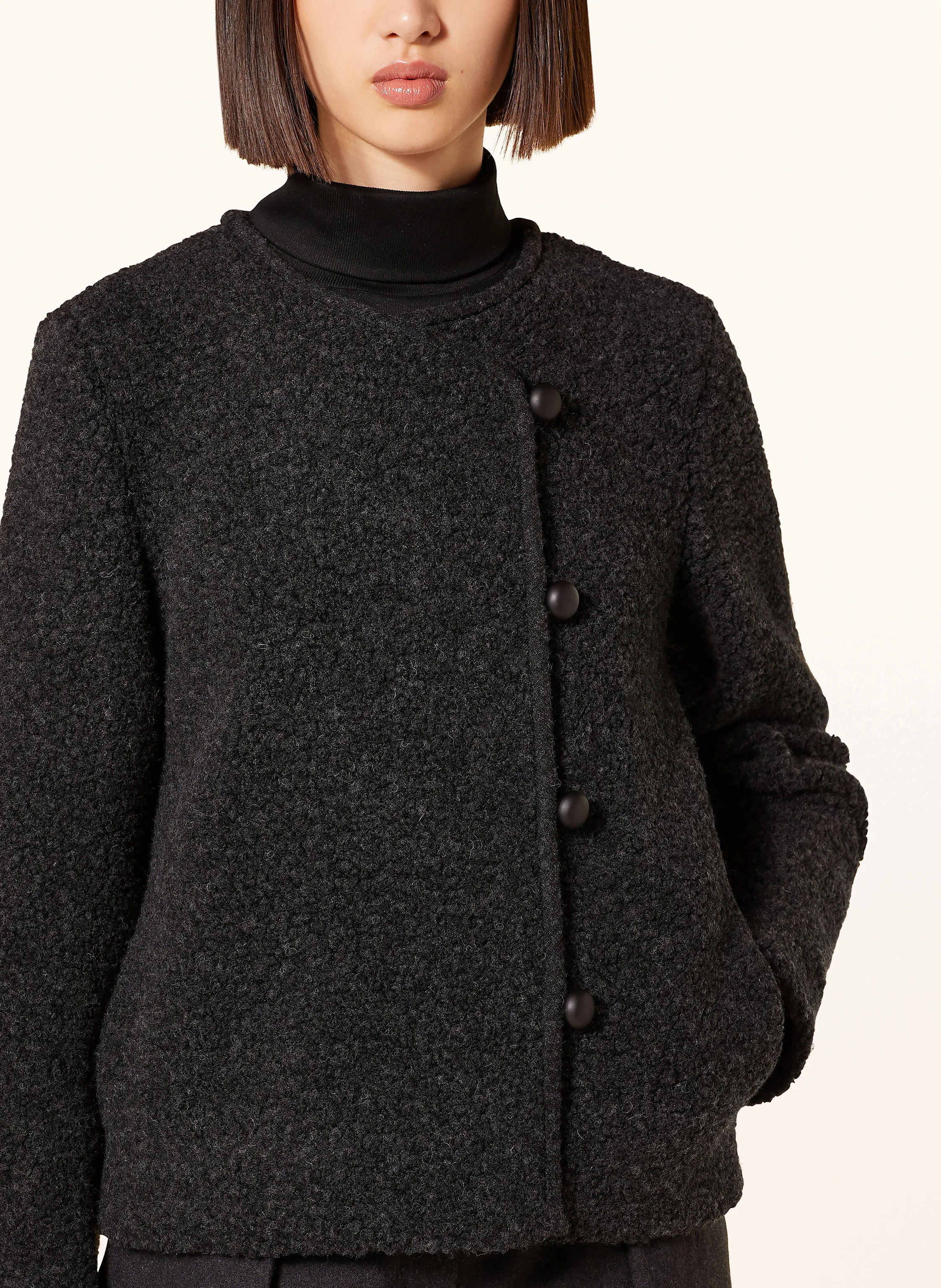 EMPORIO ARMANI Strickjacke aus Teddyfell