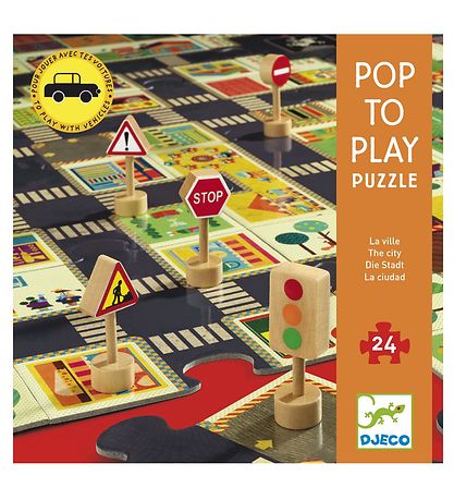 Djeco Puzzlespiel - 24 Teile - Die Stadt