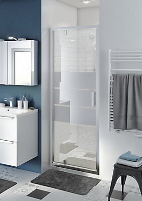 Porte de douche pivotante GoodHome Beloya miroir 80 cm