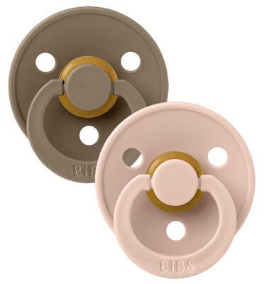 BIBS Smokk Colour 2-pack Lateks Størrelse 1, Dark Oak/Blush