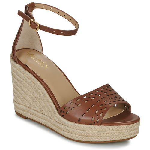 Lauren Ralph Lauren - HAANA-ESPADRILLES-WEDGE Cognac