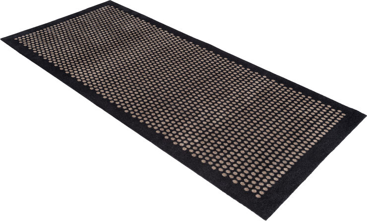 Tica Copenhagen Løber 90x200 cm, dot sort/sand Sort/sand