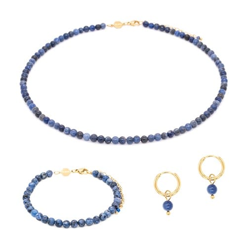 Parure serena en pierres sodalite