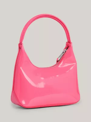 Bolsa de ombro Essential com logotipo metálico patenteado
