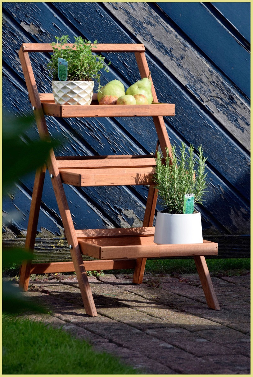 dobar Pflanzentreppe BxTxH: 46x50x102 cm, klappbar