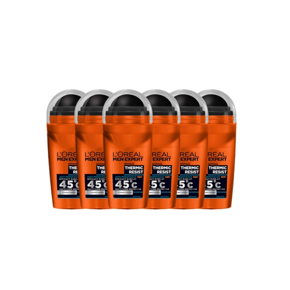 6x L'Oréal Men Expert Deodorant Roller Thermic Resist50 ml